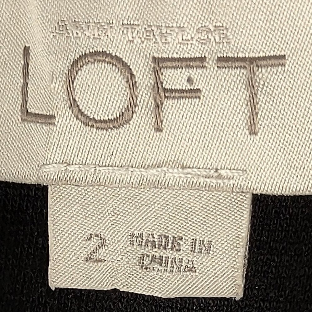 Ann Taylor Loft Women's A-line Black Midi Dress Size 2 - Picture 9 of 10